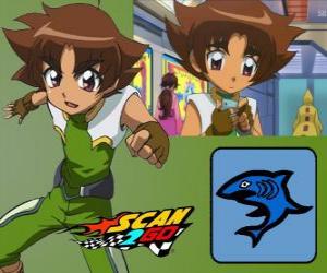 Mitsuki Kaibara of Scan2Go, the power of shark gives him a great coldness and also cruelty during the competition puzzle