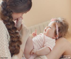 Mom and her baby puzzle