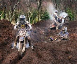 Motocross much mud  puzzle