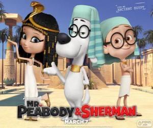 Mr. Peabody, Sherman and Penny in Ancient Egypt puzzle