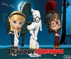 Mr. Peabody, Sherman and Penny in the Ancient Greece puzzle