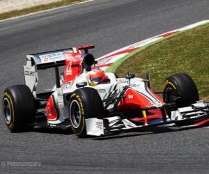 Narain Karthikeyan - HRT - Barcelona 2011 puzzle