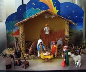 Nativity scene Playmobil puzzle