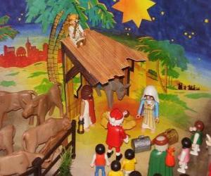 Nativity scene Playmobil puzzle