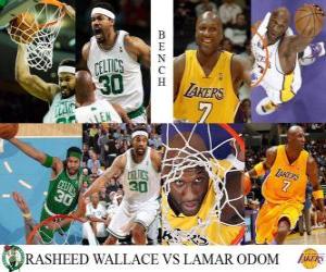 NBA Finals 2009-10, Bench, Rasheed Wallace (Celtics) vs Lamar Odom (Lakers) puzzle