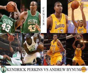 NBA Finals 2009-10, Center, Kendrick Perkins (Celtics) vs Andrew Bynum (Lakers) puzzle