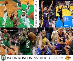 NBA Finals 2009-10, Point Guard, Rajon Rondon (Celtics) vs Derek Fisher (Lakers) puzzle