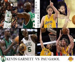 NBA Finals 2009-10, Power Forward, Kevin Garnett (Celtics) vs Pau Gasol (Lakers) puzzle