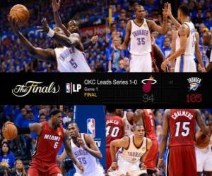 NBA Finals 2012, 1st Match, Miami Heat 94 - Oklahoma City Thunder 105 puzzle