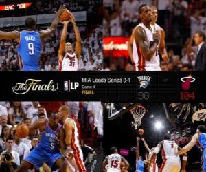 NBA Finals 2012, 4 th game, Oklahoma City Thunder 98 - Miami Heat 104 puzzle