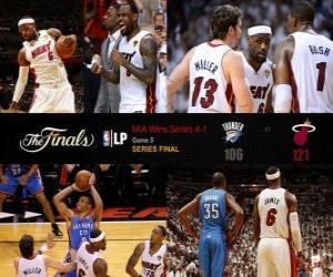 NBA Finals 2012, 5 th game, Oklahoma City Thunder 106 - Miami Heat 121 puzzle
