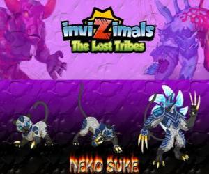 Neko Suke, latest evolution. Invizimals The Lost Tribes. This stealthy invizimal is a master of deception puzzle