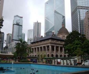 Neoclassical building in the city of Hong Kong puzzle