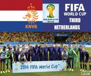 Netherlands 3rd classified of the Brazil 2014 Football World Cup puzzle