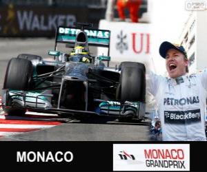 Nico Rosberg celebrates his victory in the Grand Prix of Monaco 2013 puzzle