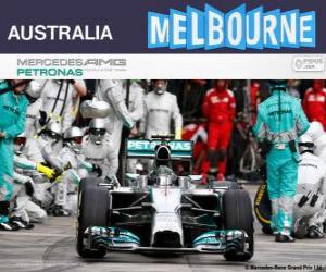 Nico Rosberg celebrates his victory in the 2014 Australian Grand Prix puzzle