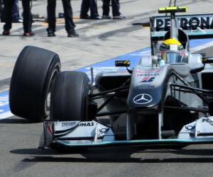 Nico Rosberg - Mercedes - Hungaroring, Hungarian Grand Prix 2010 puzzle