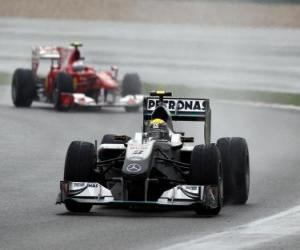 Nico Rosberg - Mercedes - Shanghai 2010 puzzle