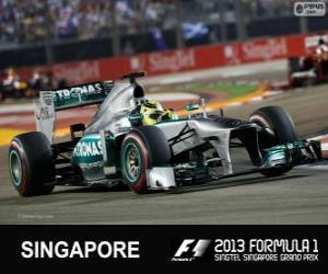 Nico Rosberg - Mercedes - Singapore, 2013 puzzle