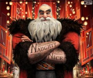 North, better known as Santa Claus. Character from Rise of the Guardians puzzle