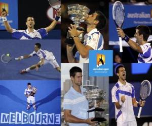 Novak Djokovic 2011 Australia Open champion puzzle