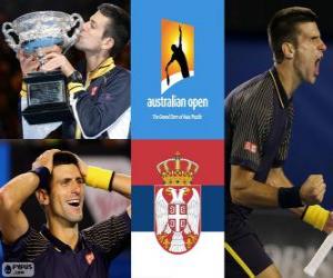 Novak Djokovic 2013 Australian Open Champion puzzle