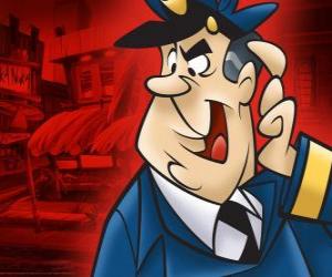 Officer Dibble, the policeman who looks after the alley of Top Cat and his gang puzzle