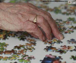 Older person, puzzle puzzle