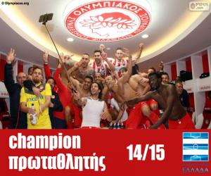 Olympiacos FC champion 2014-2015 puzzle