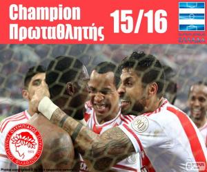 Olympiacos FC champion 2015-2016 puzzle