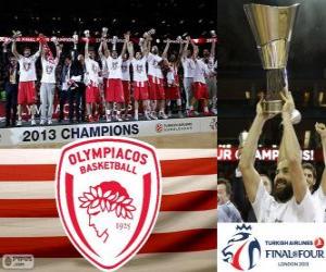 Olympiacos Piraeus, Euroleague Basketball 2013 champion puzzle