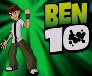 Omnitrix with Ben 10 and Ben 10 logo puzzle