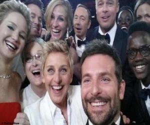 Oscars 2014, selfie puzzle