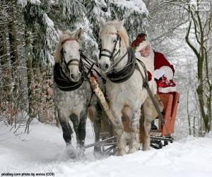 Papa Noel sled puzzle