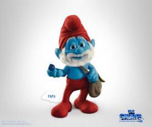 Papa Smurf is the oldest and the leader of the Smurf Village - The Smurfs Movie - puzzle