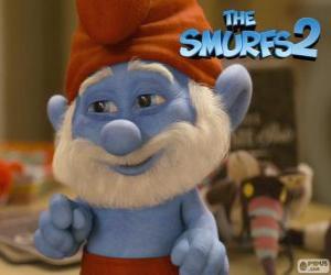 Papa Smurf, the leader of the Smurfs puzzle