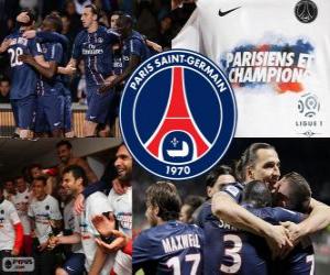 Paris Saint Germain, PSG, Ligue 1 2012-2013 champion, France football league puzzle