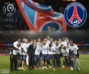 Paris Saint Germain, PSG, Ligue 1 2013-2014 champion, France football league puzzle