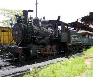 Parked steam train puzzle