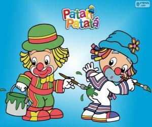 Patati Patatá the clowns, two painters puzzle