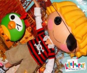 Patch Treasurechest from Lalaloopsy with his pet, a parrot puzzle