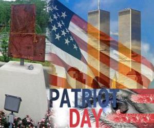 Patriot Day, September 11 in the United States, in memory of the attacks in September 11, 2001 puzzle