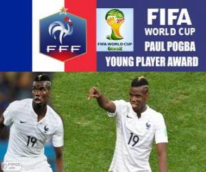 Paul Pogba, young player award. Brazil 2014 Football World Cup puzzle