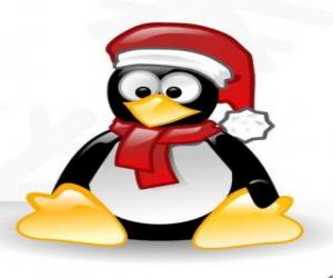 Penguin dressed as Santa Claus puzzle