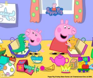 Puzzles enfant 3 ans peppa pig george et sa famille