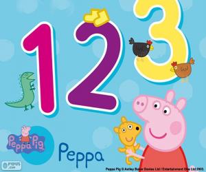 Peppa Pig and numbers puzzle