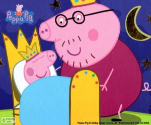 Peppa Pig in his bed puzzle