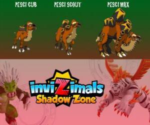 Pesci Cub, Pesci Scout, Pesci Max. Invizimals Shadow Zone. Musical camel that lives in the Egyptian desert puzzle