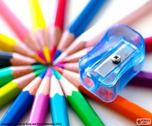 Plastic pencil sharpener puzzle