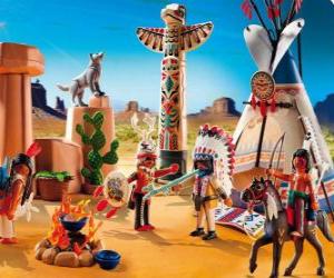 Playmobil Indian camp puzzle